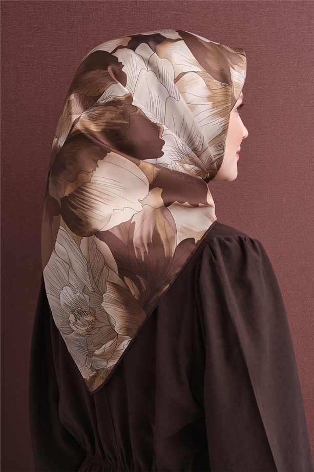 Armine Saf İpek Twill Eşarp 9627D 01
