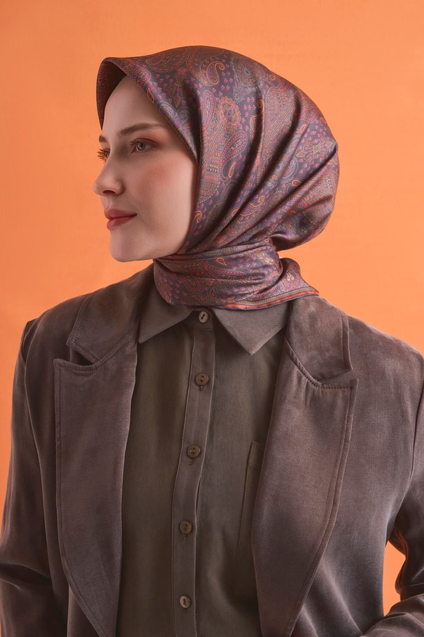 Armine Saf İpek Twill Eşarp 9631D 03