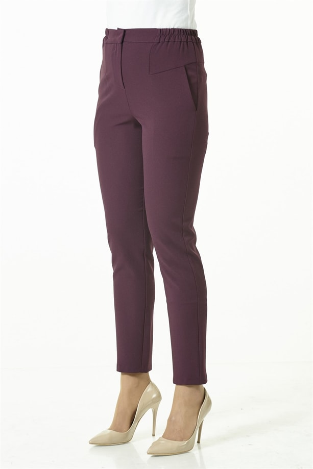 Armine Bilek Boy Pantolon 8K2638 Mürdüm