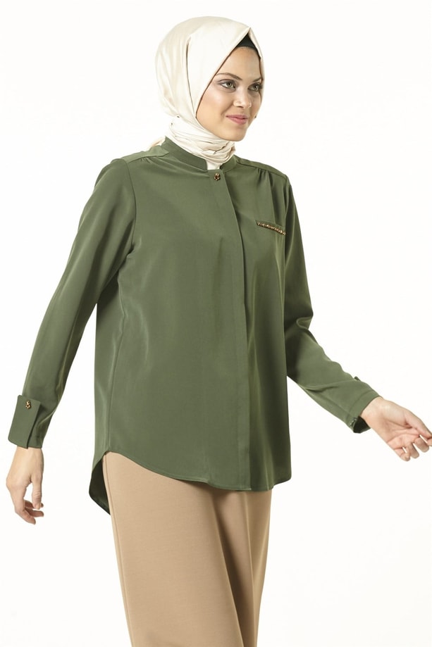 Armine Gömlek 18Ka3550 Haki