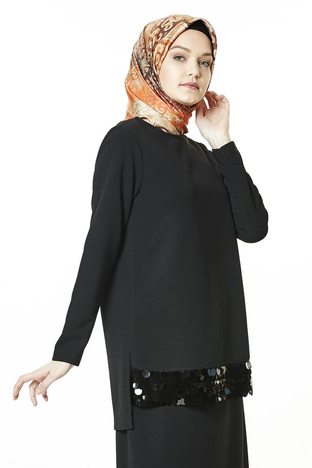 Armine Pulpayet Detaylı İkili Takım 8K6602 Siyah