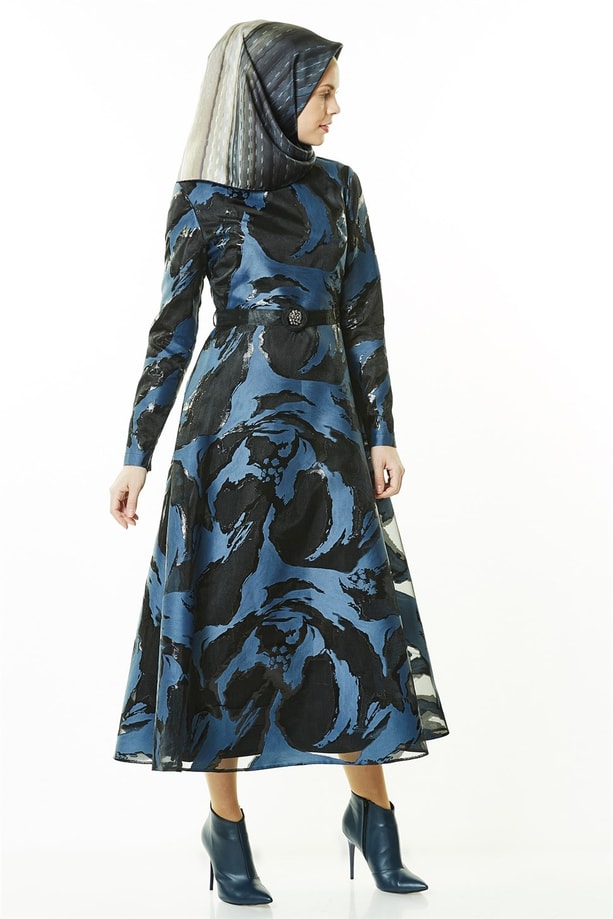Armine Elbise 18Ka9601 İndigo