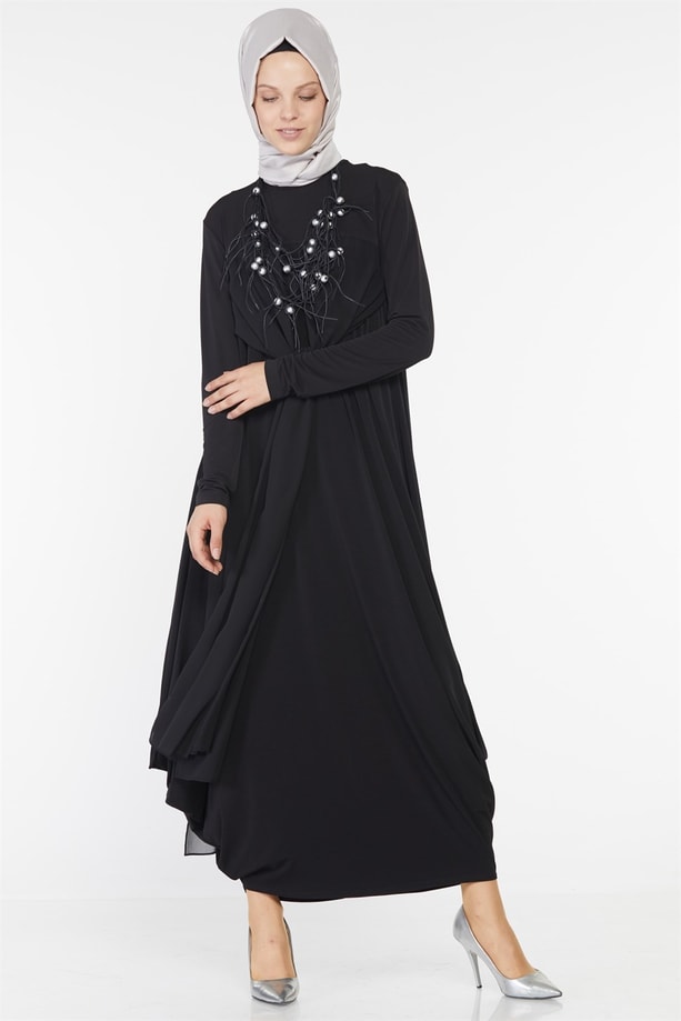 Armine Elbise 18Ka9629 Siyah