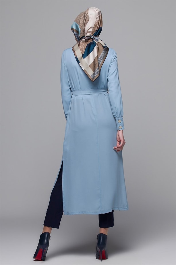 Armine Tunik 18Ya4529 Gri Mavi