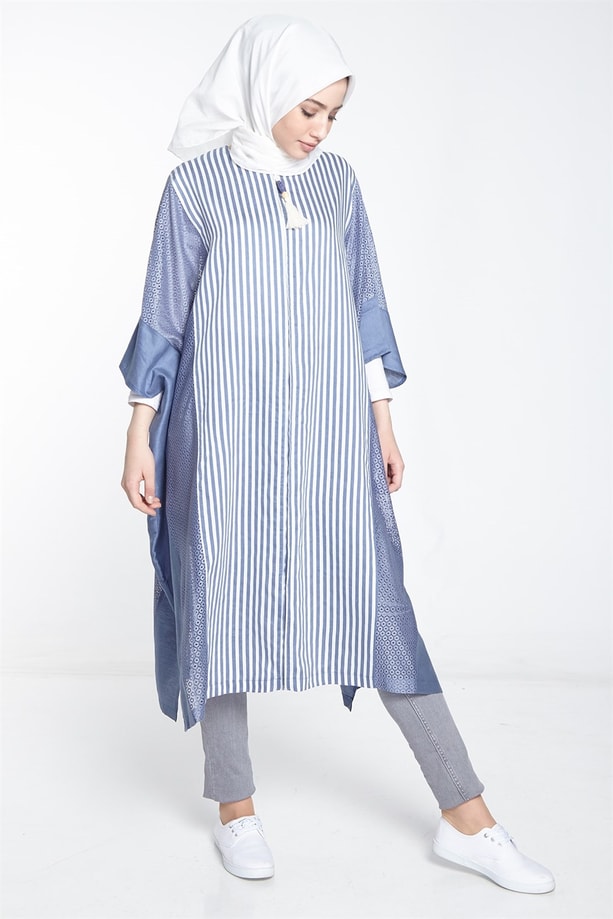 Armine Tunik 18Ya4659 İndigo