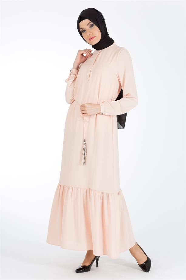 Armine Elbise 18Ya9504 Pudra