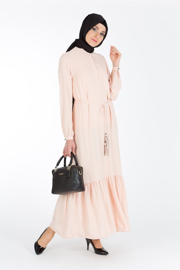 Armine Elbise 18Ya9504 Pudra