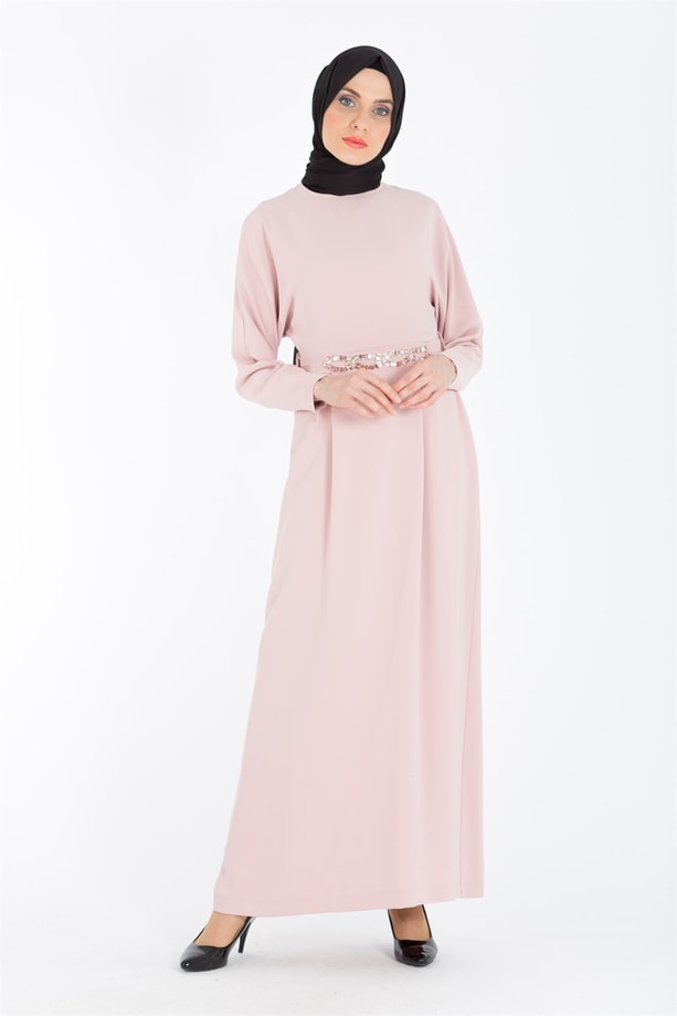 Armine Elbise 18Ya9554 Pudra