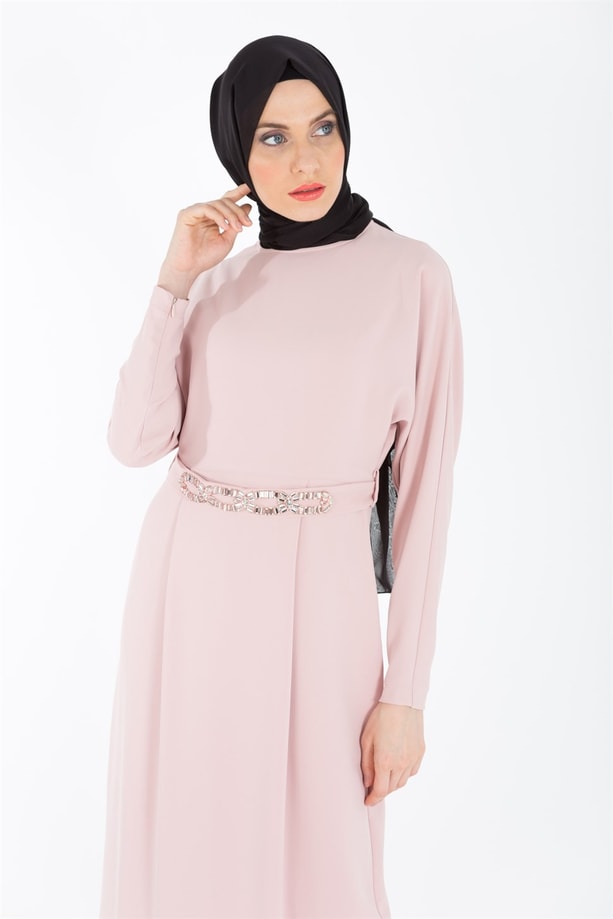 Armine Elbise 18Ya9554 Pudra