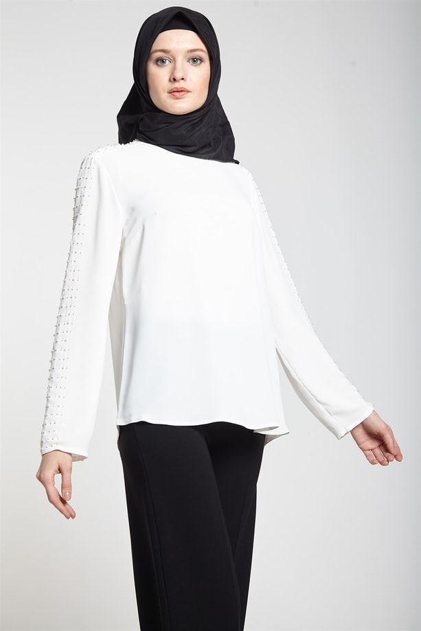 Armine Gömlek 18Ya3317 Krem