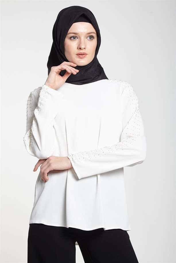 Armine Gömlek 18Ya3317 Krem