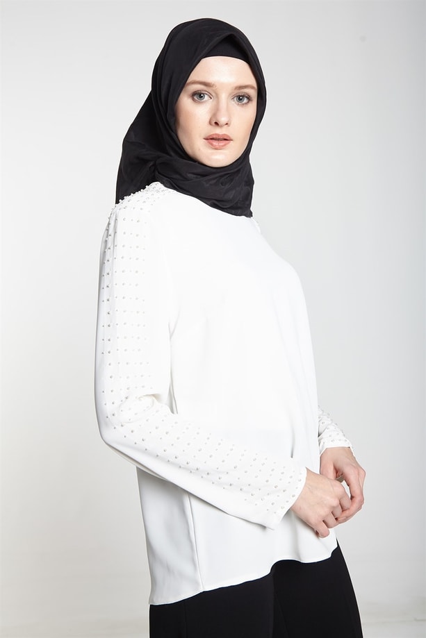 Armine Gömlek 18Ya3317 Krem