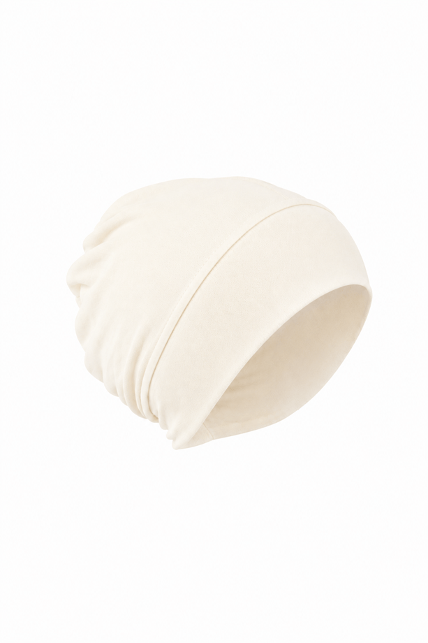 Düz Geçme Bone Krem