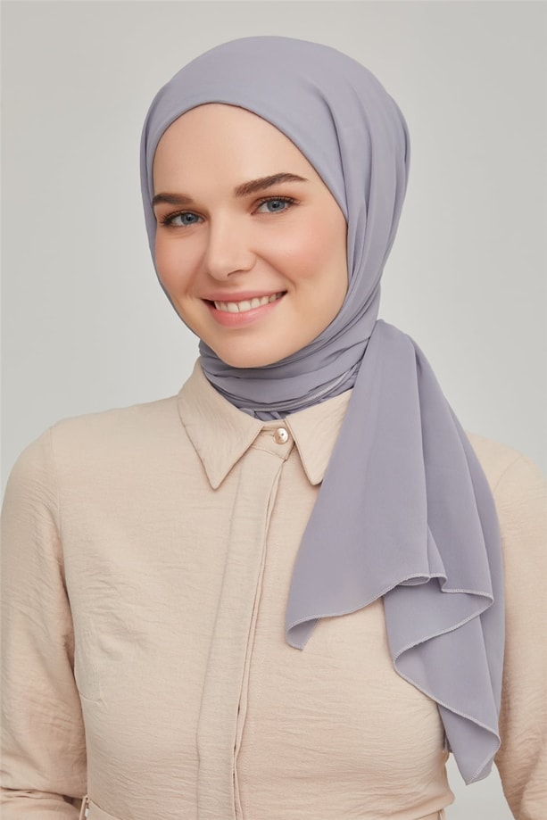Armine Boneli Şifon Şal 00Oaat44 K.Gri
