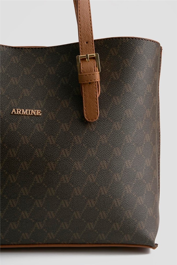 Armine Çanta Noktalı 25YD7421 Kahverengi