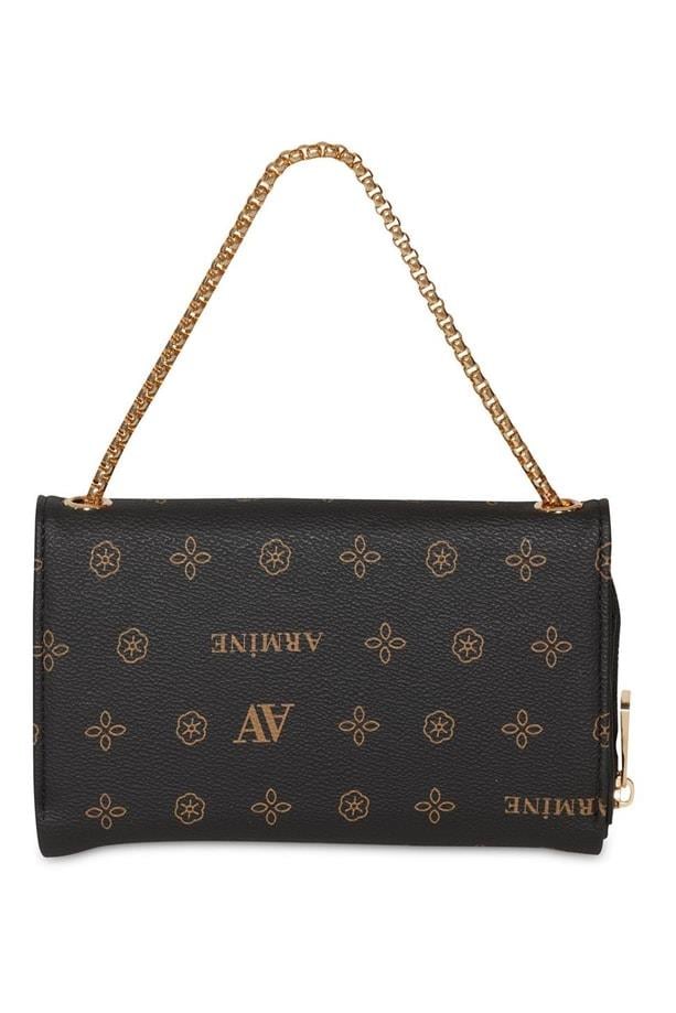 Armine El Çantası Baskılı 25YD7014 Siyah