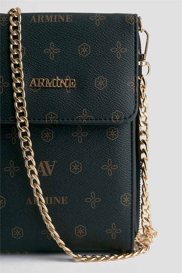 Armine El Çantası Baskılı 25YD7266 Siyah