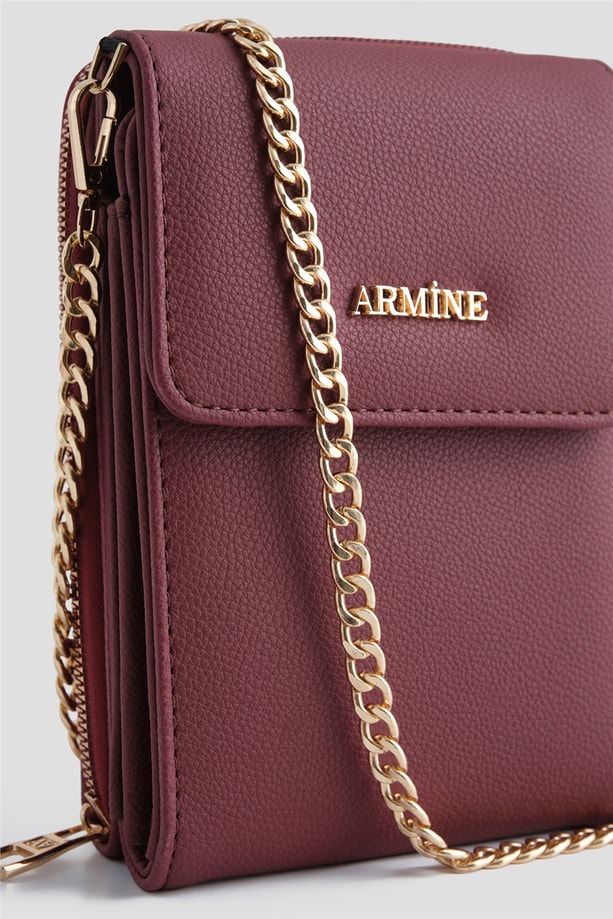 Armine Pia Deri El Çantası 25YD7266 Bordo
