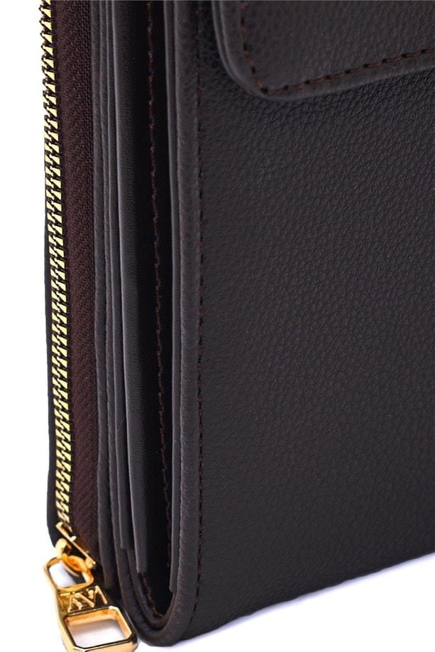 Armine Pia Deri El Çantası 25YD7266 Kahverengi