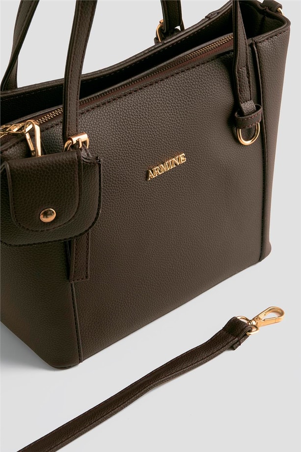 Armine Pia Deri El Çantası 25YD7266 Krem