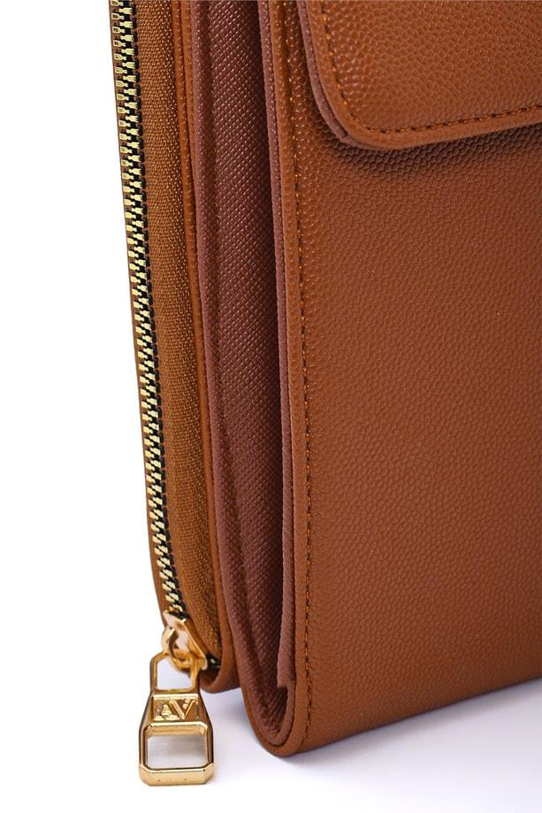 Armine Pia Deri El Çantası 25YD7266 Taba