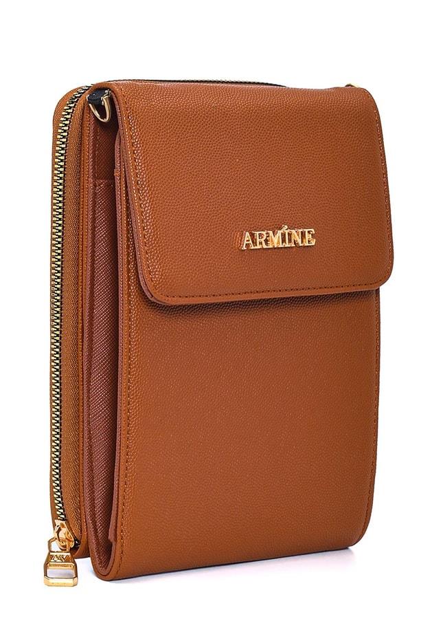 Armine Pia Deri El Çantası 25YD7266 Taba