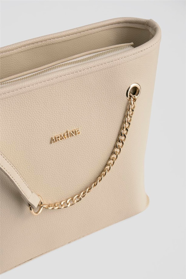 Armine Pia Deri Çanta 25YD7271 Krem