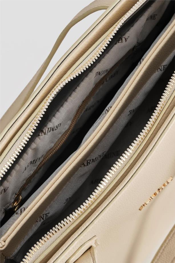 Armine Pia Deri Çanta 25YD7343 Krem