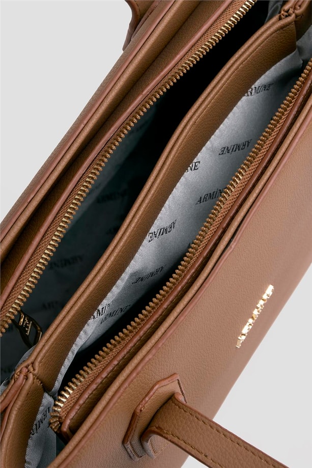 Armine Pia Deri Çanta 25YD7343 Taba