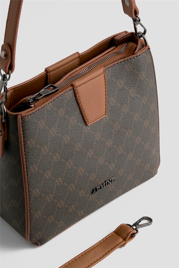 Armine Çanta Noktalı 25YD7348 Kahverengi