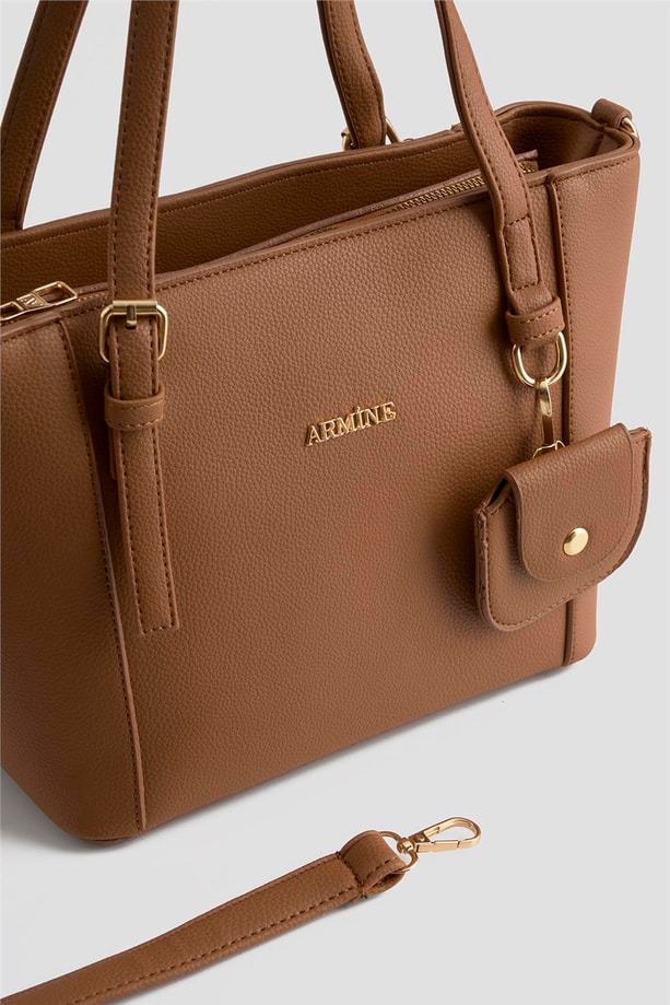Armine Pia Deri Çanta 25YD7349 Taba