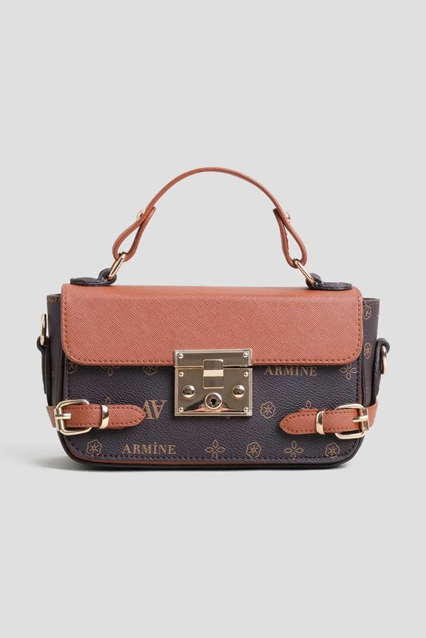 Armine Çanta Baskılı 25YD7359 Kahverengi