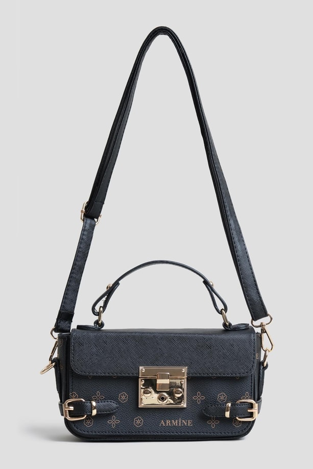 Armine Çanta Baskılı 25YD7359 Siyah