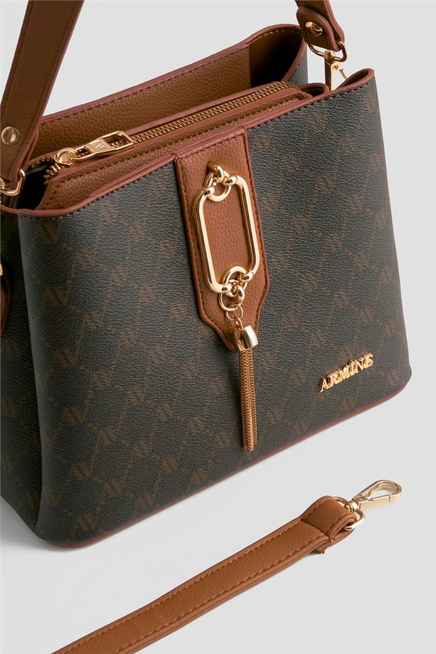 Armine Çanta Noktalı 25YD7361 Kahverengi