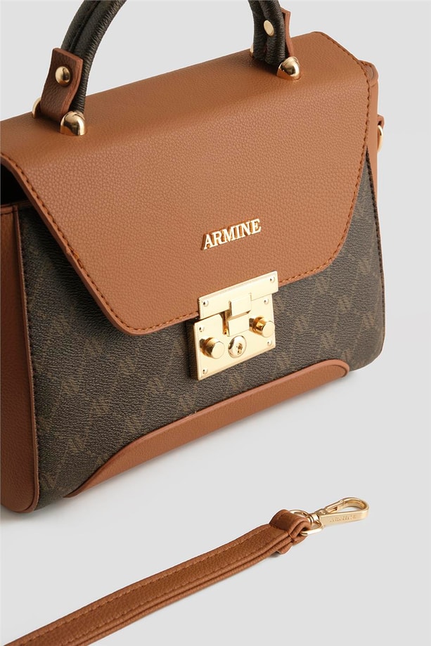 Armine Çanta Noktalı 25YD7378 Kahverengi
