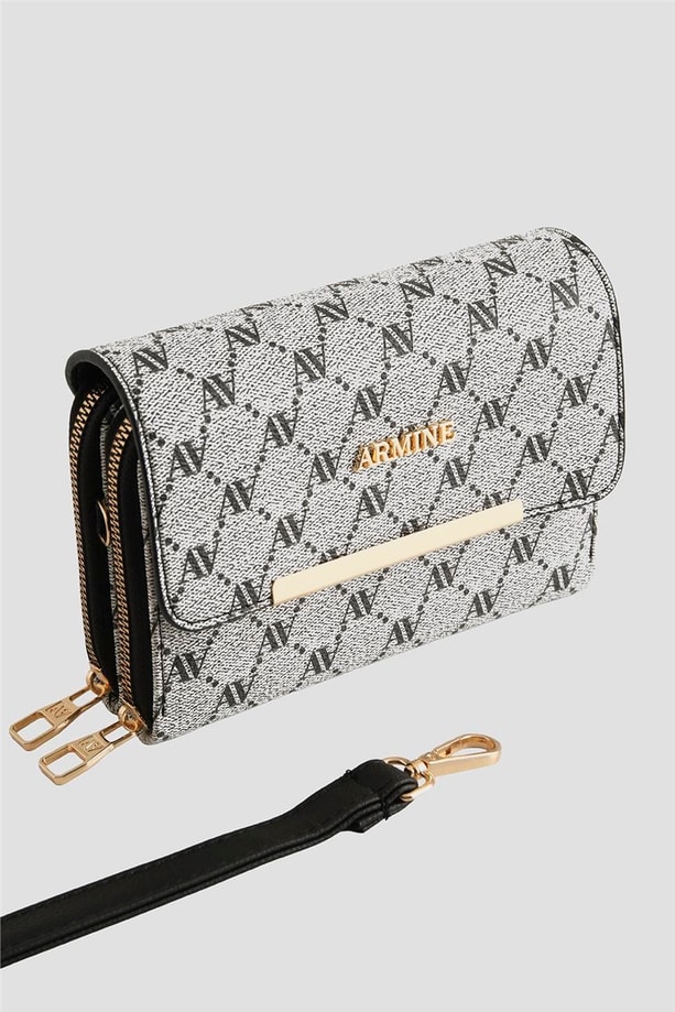 Armine El Çantası Noktalı 25YD7381 Gri