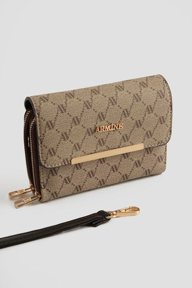 Armine El Çantası Noktalı 25YD7381 Vizon