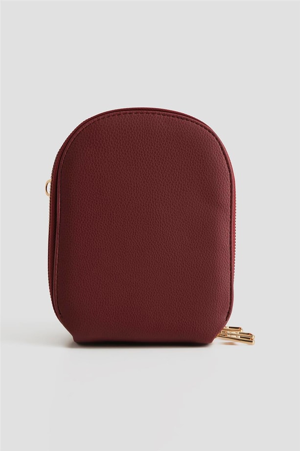 Armine Pia Deri El Çantası 25YD7384 Bordo