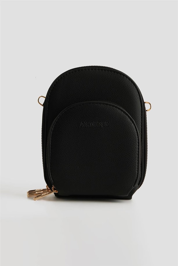 Armine Pia Deri El Çantası 25YD7384 Siyah