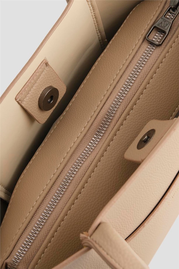 Armine Pia Deri Çanta 25YD7398 Vizon