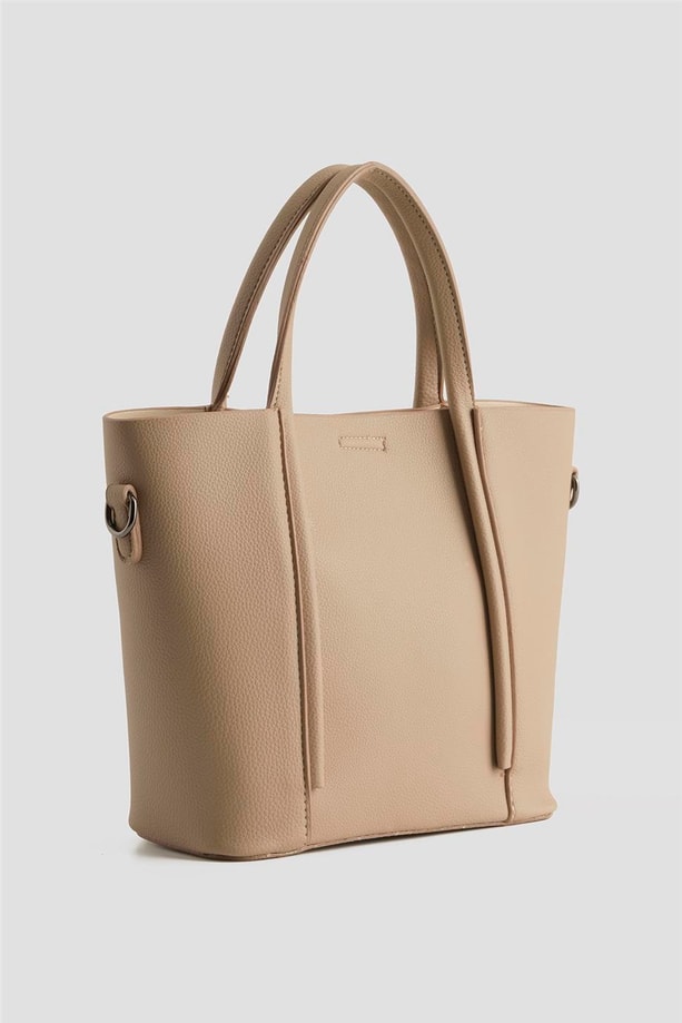 Armine Pia Deri Çanta 25YD7398 Vizon