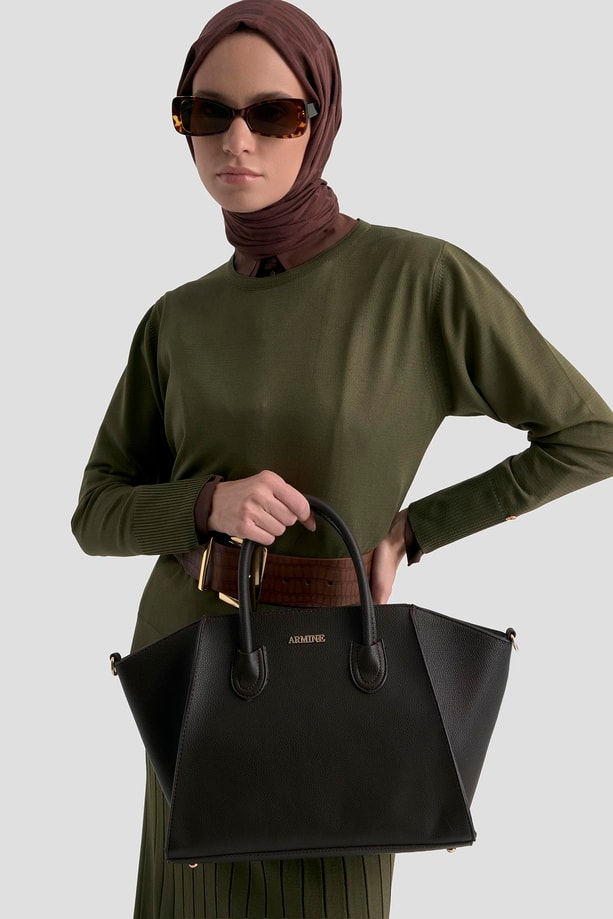 Armine Pia Deri Çanta 25YD7399 Kahverengi