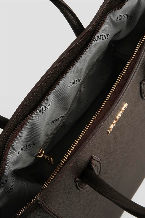 Armine Pia Deri Çanta 25YD7399 Kahverengi