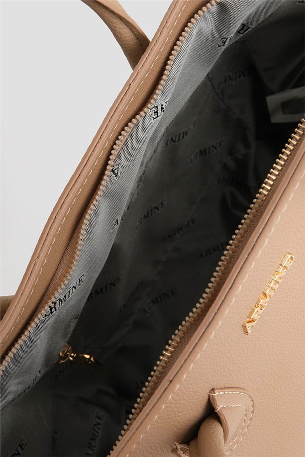 Armine Pia Deri Çanta 25YD7399 Vizon