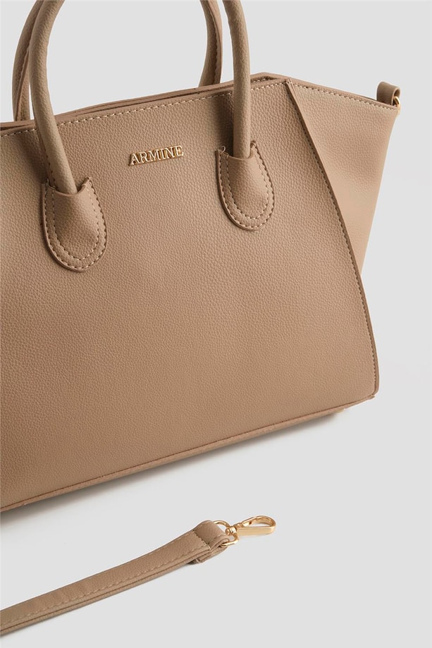 Armine Pia Deri Çanta 25YD7399 Vizon