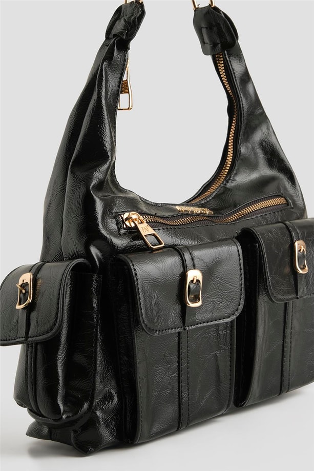 Armine Çanta Rugan 25YD7401 Siyah