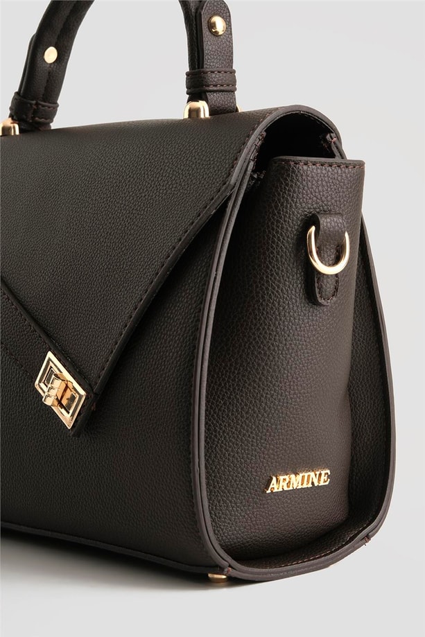 Armine Pia Deri Çanta 25YD7405 Kahverengi