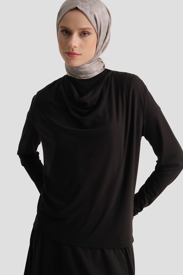 Armine Degaje Örme Badi Siyah