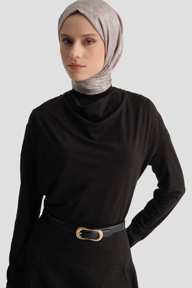 Armine Degaje Örme Badi Siyah