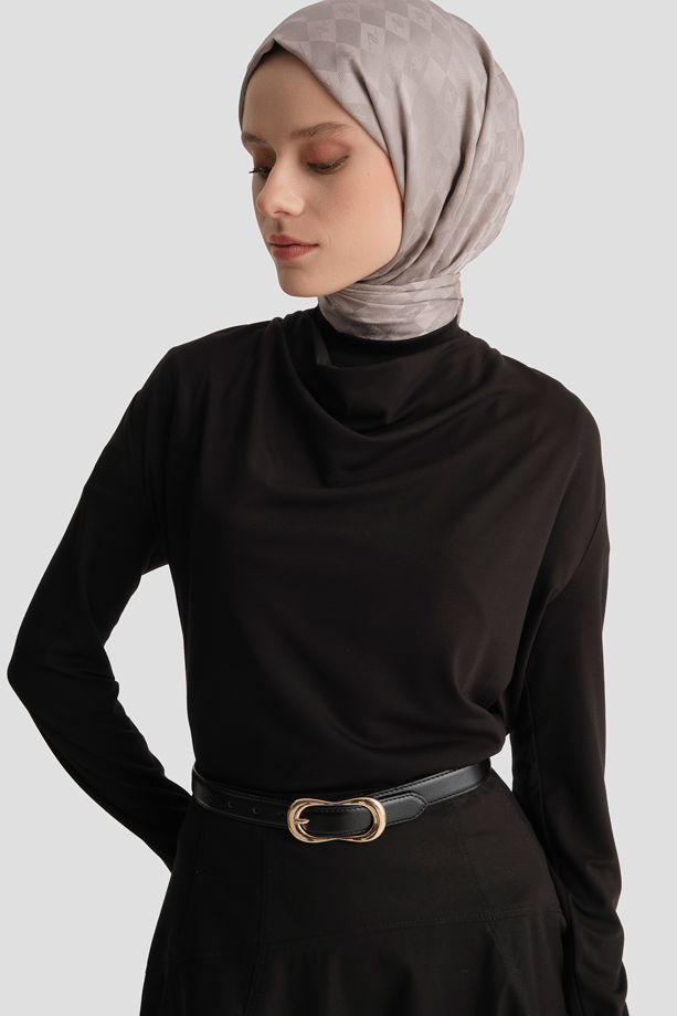 Armine Degaje Örme Badi Siyah